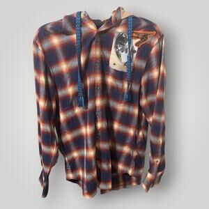 Lanvin FW21 Plaid Hooded Flannel Skater Patch Curb Laces Mens Size 39 M